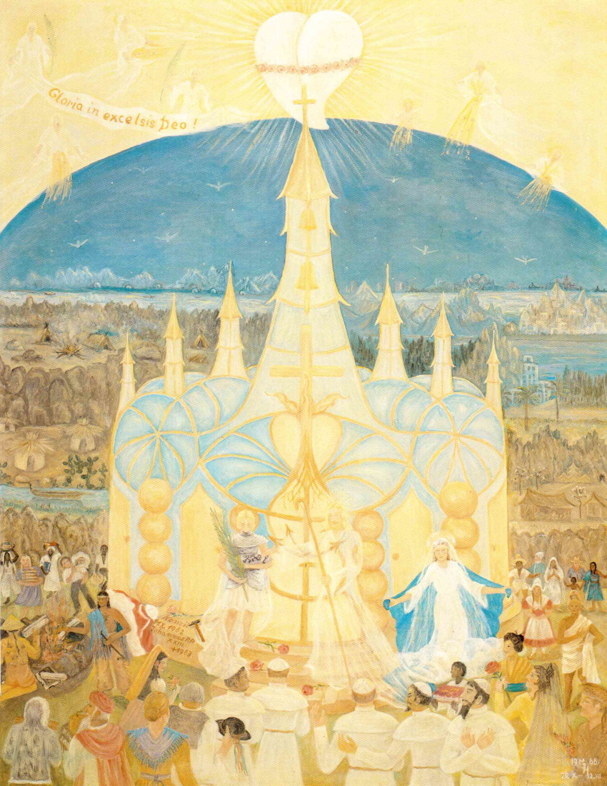 Die Weltkirche Jesu - Die prophetischen Bilder von Maria Magdalena Hafenscheer - Bild 28 - 1967 - Auslegung unter Zeitdokumente